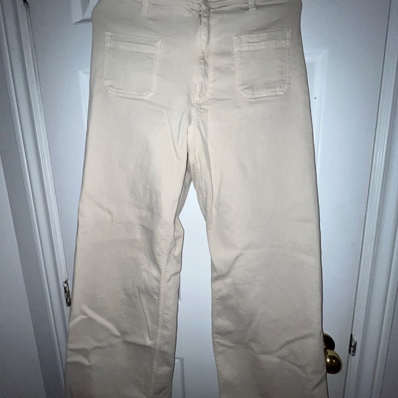 zara high rise wide leg beige jeans - Picture 3 of 6